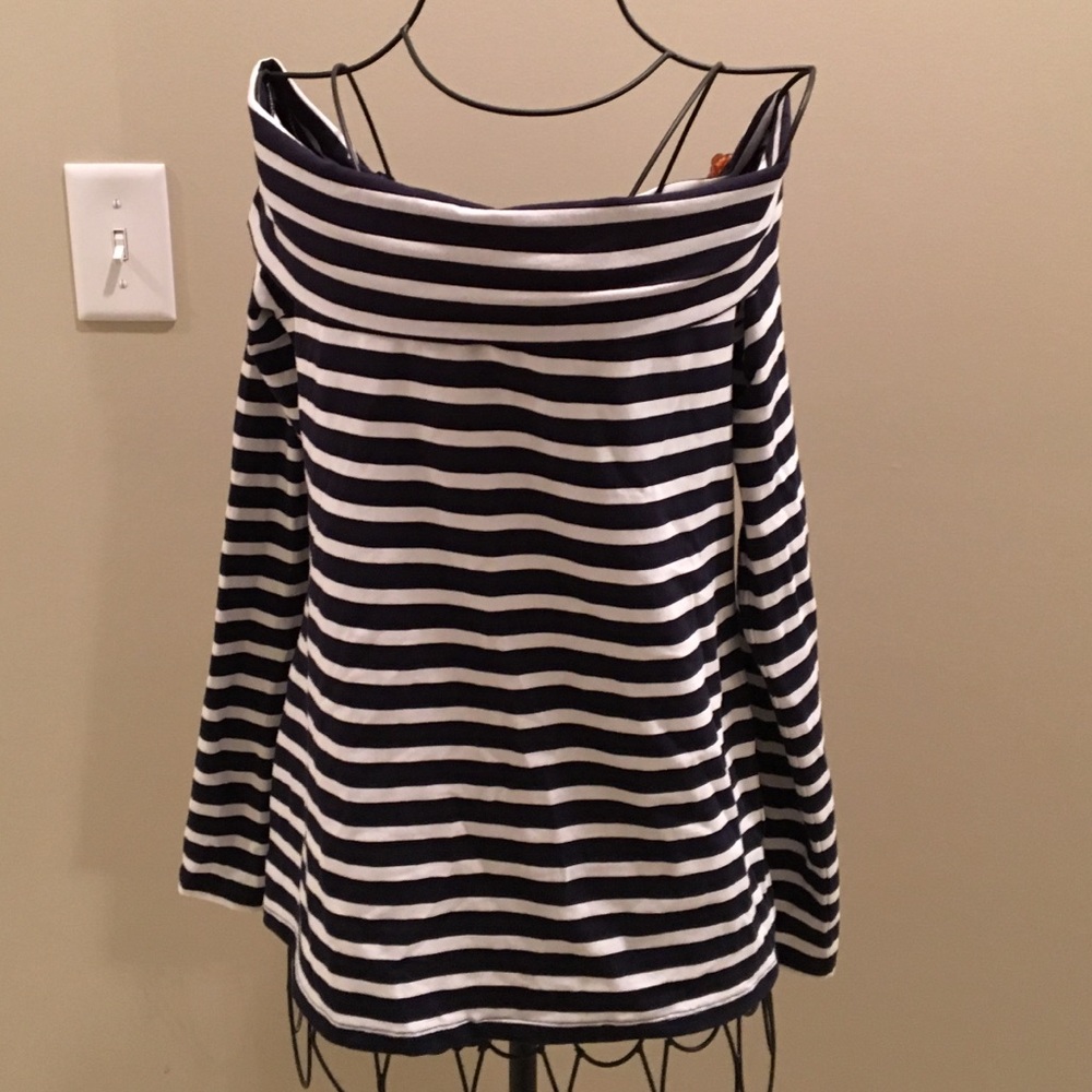 J Crew off the shoulder tee